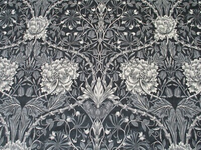 William Morris 'GEILBLATT & TULPENSAMT - WALNUSS/STEIN' 1 METER - SAMT