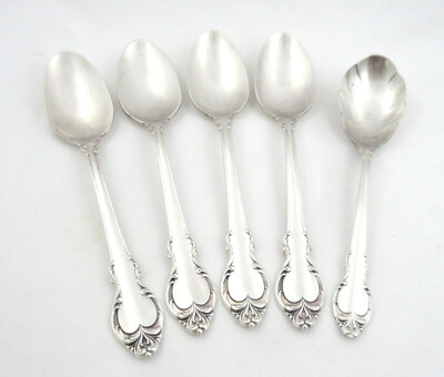 Holmes Edwards Inlay Silver Fashion Tea Spoons Sugar