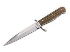 Boker Trench Knife Fixed 5.67" C75 Blade Walnut Handle Tactical - 121918