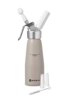 Hendi Sahnespender für Sahnekapseln Sprühsahne Taupe Sand 0,5 Liter 500 ml NEU