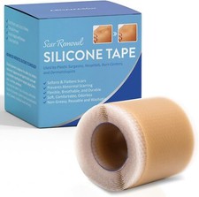 Aroamas Scar Silicone Scar Sheets Scar Tape,1 Roll,1.6 x 60'', 6-8 Month Supply