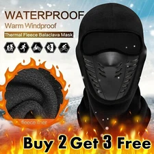 Balaclava Ski Full Face Mask Windproof Fleece Neck Warm for Winter Cold Weather