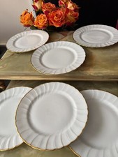 Lot de 6 assiettes plates 21,5 cm Porcelaine de Limoges Bernardaud  Verlaine
