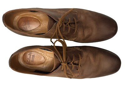 Clarks Men Brown Leather Lace Up Oxford Shoes 12M | eBay display picture 3