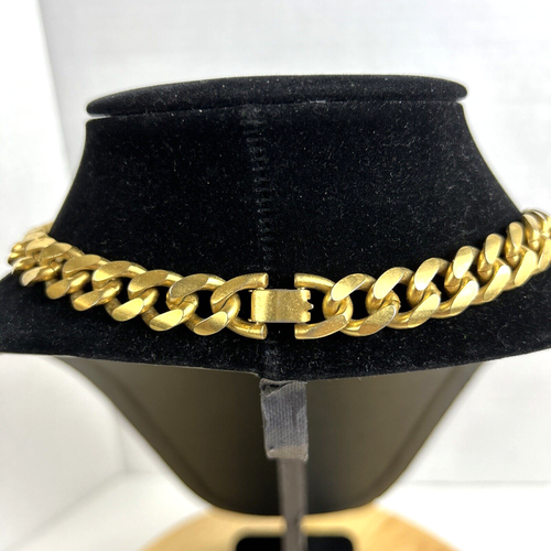 Rare Lion Cuban Link Chocker Runway Couture. Anne Klein Vintage Unsigned 16" - Picture 3 of 9