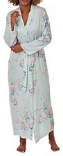 INDIGO SKY LADIES BLUE FLORAL VISCOSE LONG DRESSING GOWN ROBE UK SIZE 8-20