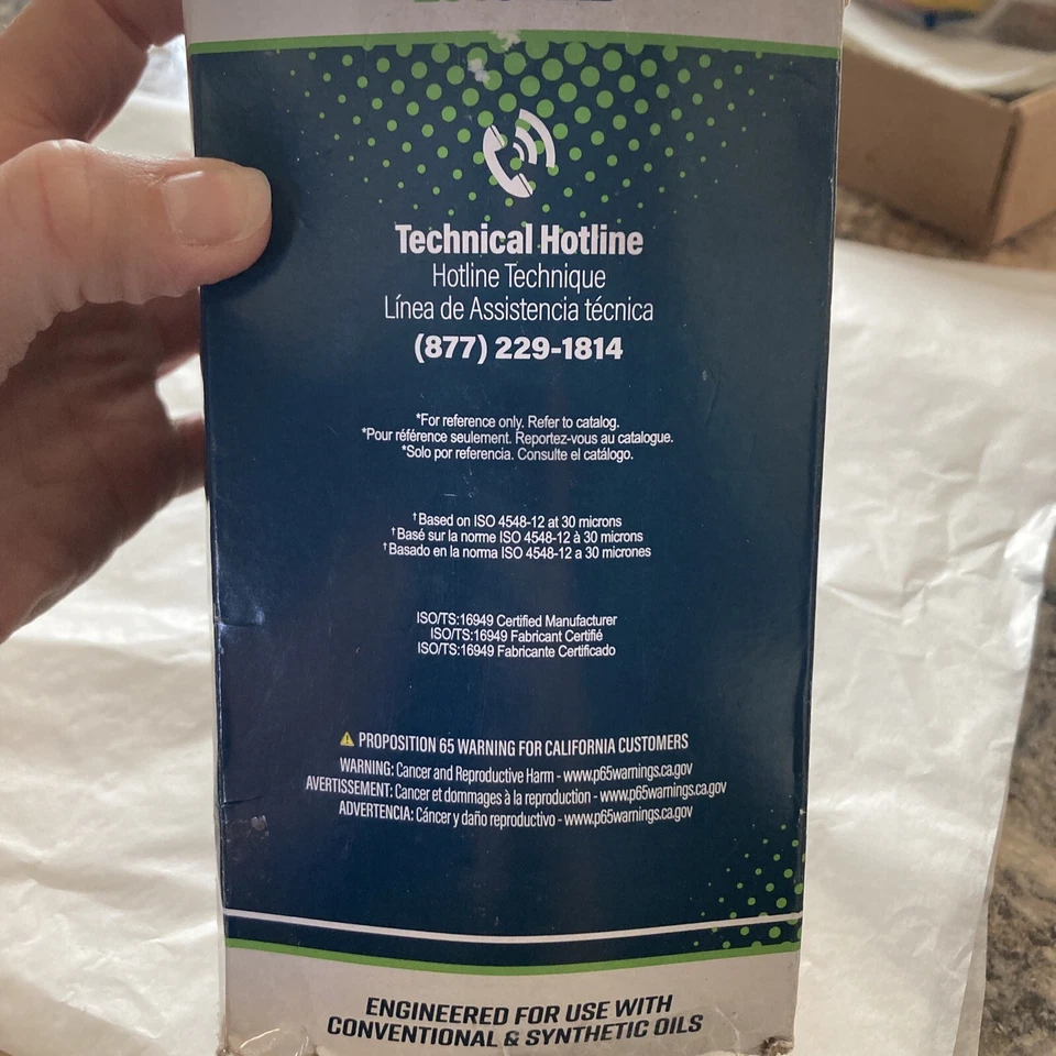 Масляный фильтр двигателя-DIESEL Ecogard X5335 Dodge Ram вращающийся дизельный - Изображение 4 из 4