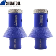 1"/25mm Diamond Chamfer Drill Bit Core Milling Porcelain Tile Angle Grinder 2pc