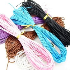 10M 1mm Waxed Cotton Cord Stiring Jewellery Beads Making Fiding Choose Colour UK