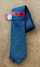 New Alfani Men's Breton Texture Abstract Slim Neck Tie, Blue, One Size