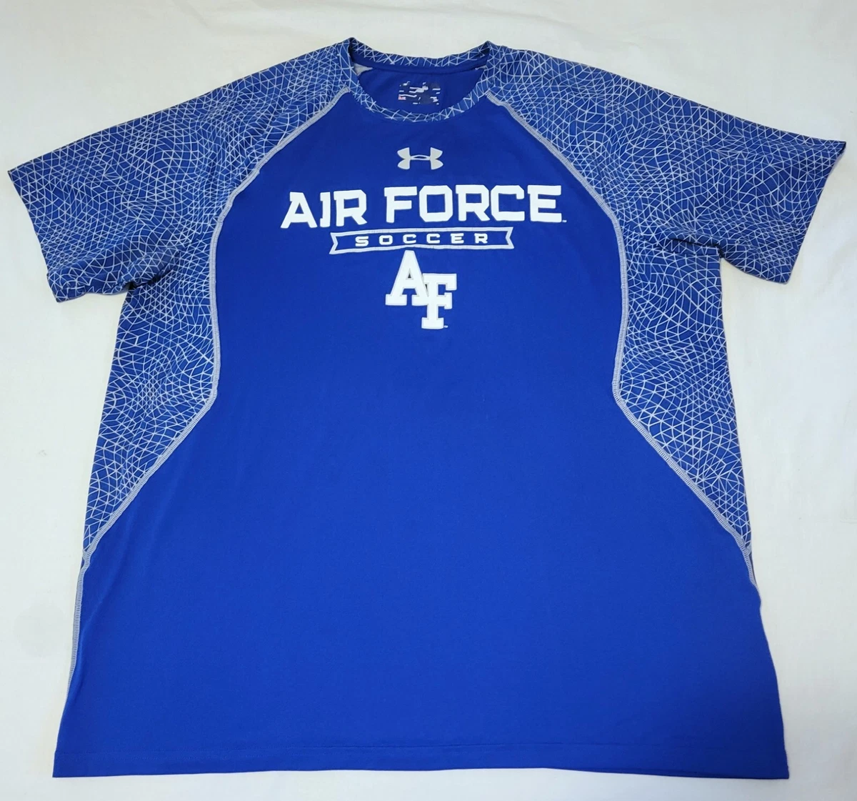 TEAM ISSUED Air Force Falcons soccer Under Armour HeatGear blue shirt Adult XL
