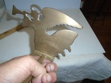 Stocking Holder Xmas Angel Hook Hanger Heavy Brass Mantel Christmas