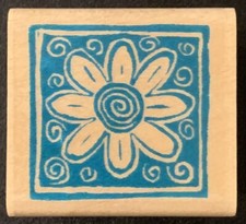 Inkadinkado Daisy Swir Frame Rubber Stamp