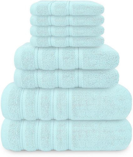 8 Pcs Towel Bale Set 100% Egyptian Cotton Soft XL Big Bath Sheet Face Hand Towel - Picture 135 of 156