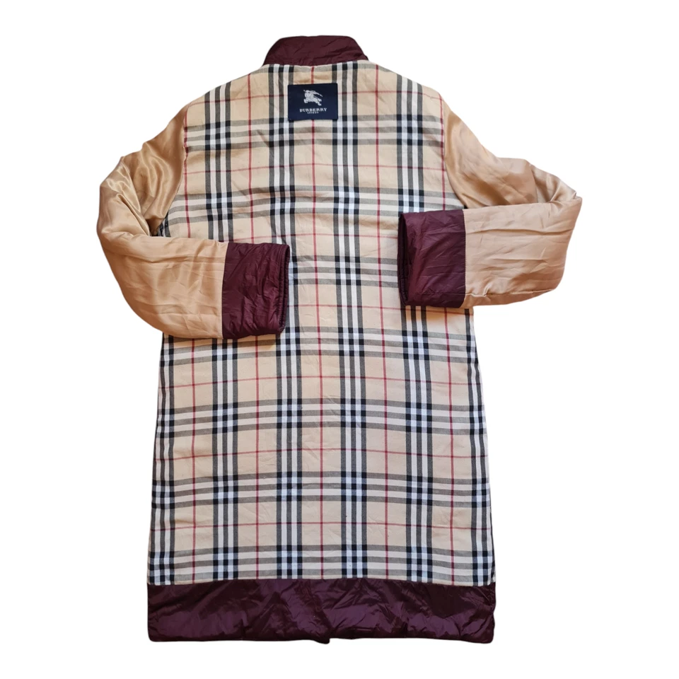 Женская BURBERRY LONDON траншея выстеганная длинная куртка пальто Nova чек размер 42 - Изображение 4 из 4