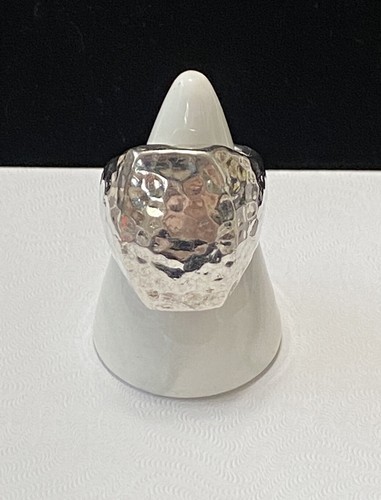 SSD Simon Sebbag Israel 925 Sterling Silver Hammered Ring, Size 8.75 (6g) - Picture 2 of 8