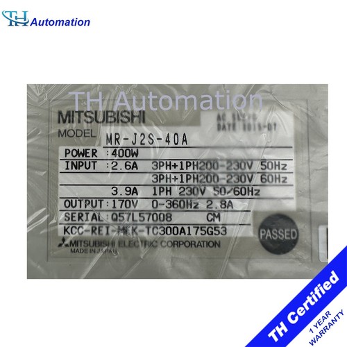 Servoaccionamiento de CA Mitsubishi MR-J2S-40A - Imagen 3 de 4