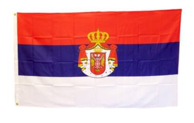 3x5 Serbia Kingdom Crown 1882 to 1918 Flag 5'x3' 150cm x 90cm  Woven Polyester 