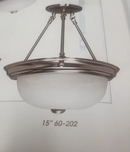 Nuvo 60-202 - 15" Semi Flush  Mount Ceiling Light Fixture (OR3UP) - Picture 1 of 3