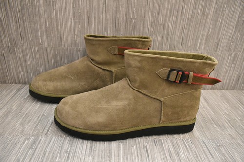 Ugg Men's Classic Mini Strap Ankle Boot, Size: 18 M, Spruce Suede