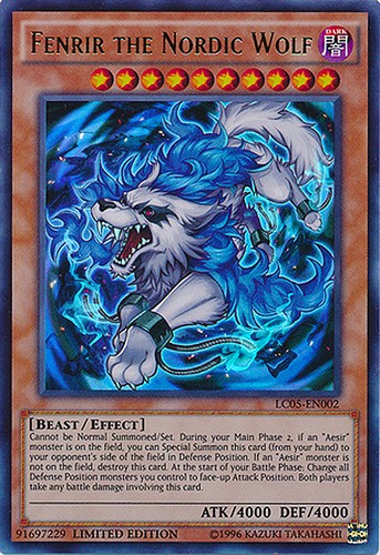 Fenrir The Nordic Wolf Ultra Rare Yugioh Card LC05 EN002 EBay