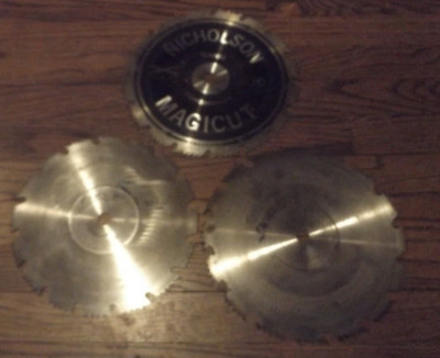 Nicholson Magicut CUTOFF 10'' Blade for Table Saw, PLUS Two DELTA Blades