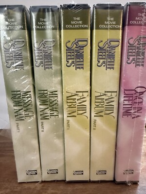 Danielle Steel Lot Of 5 VHS Message From Nam 1 & 2, Family Album 1&2 SEALED