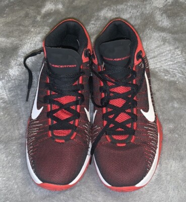 Youth Size 5 Nike Zoom Ascention Red Black White Basketball 
