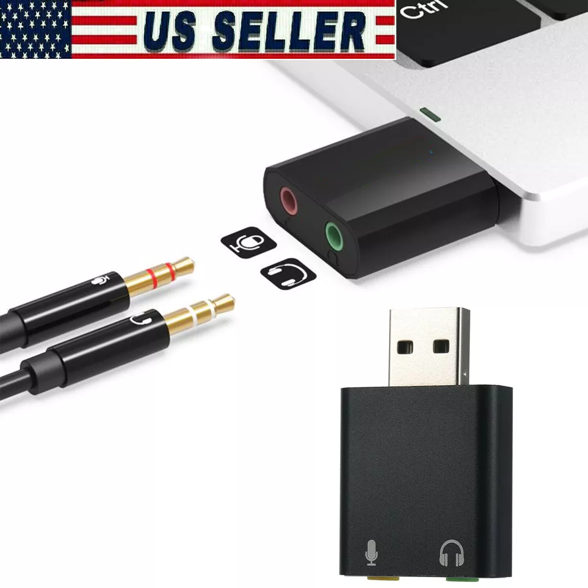 Earphone to pc adapter hot sale
