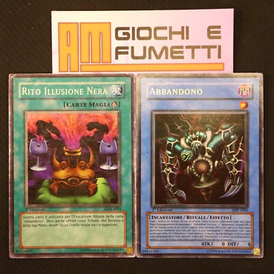 ABANDONMENT LOT and BLACK ILLUSION RITE in Italian YUGIOH rare MIXED yu-gi-oh!