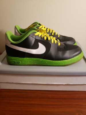 Nike Lunar Force 1 NS Premium Black/White/Neon Green 629970 001 Men Size 12 Rare