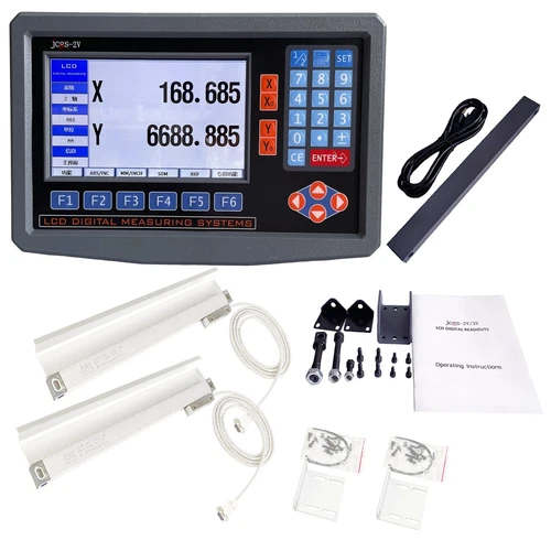 2 Axis LCD Digital Readout DRO 10" 40" Glass Linear Scale Encoder Sensor kit