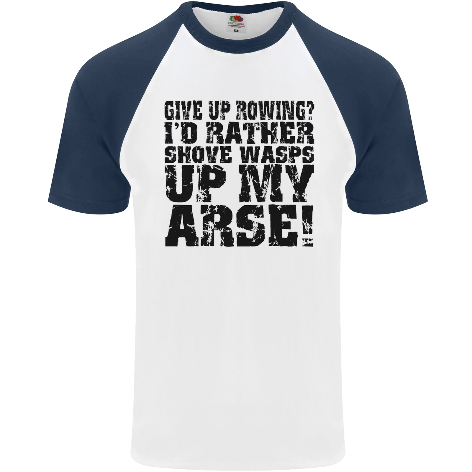 FILA Rinunciare al canottaggio? Maglietta da baseball Boat Rower Coxman divertente da uomo S S