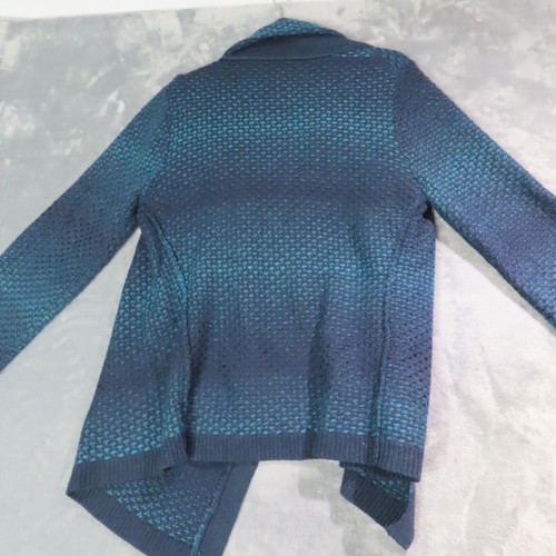 Cárdigan Suéter COLDWATER CREEK para Mujer Grande Azul Ombre Grueso Tejido Mezcla de Lana - Imagen 8 de 8