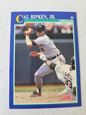 1991 Score Cal Ripken, Jr. #95 Baltimore Orioles Baseball + 2 Free mystery cards