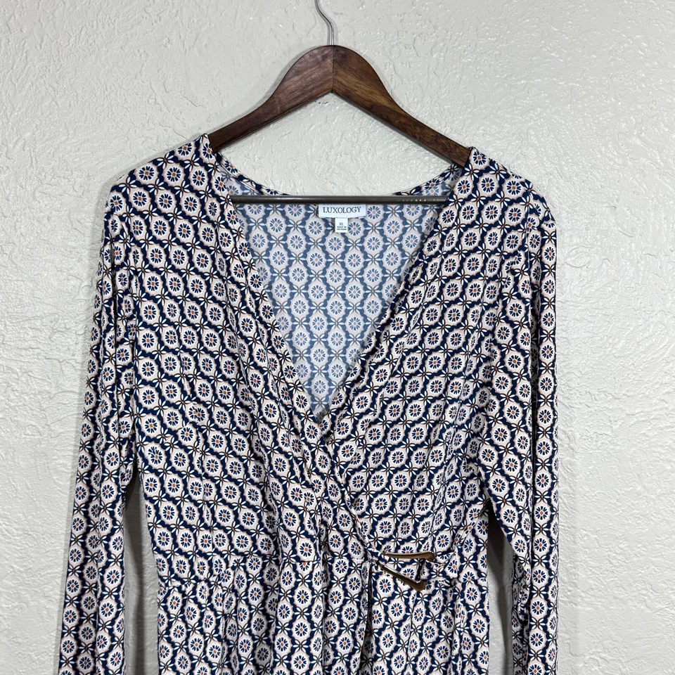 Vestido Luxology Wrap Midi XL Sobrepelliz LS Jersey Viaje Elastizado Mod Indie Resort Foto 2 de 4