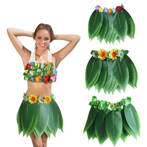 Hawaiian Palm Leaf Skirt Fancy Dress Costume Grass Skirt Luau Summer Beach!  F6 | eBay