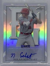 2021 LEAF PERFECT GAME METAL SILVER REFRACTOR NOLAN SCHUBART AUTO 3