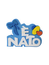  POLISTIROLO ARTISTICO E' NATO BIMBO - FIOCCO E CIUCCIO