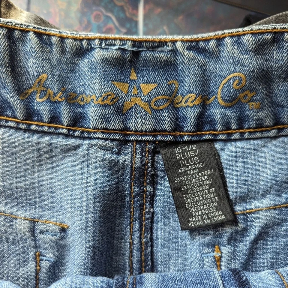 Saia jeans Arizona Jeans y2k jeans ocidental cowgirl hippie 16.5 - Imagem 2 de 4