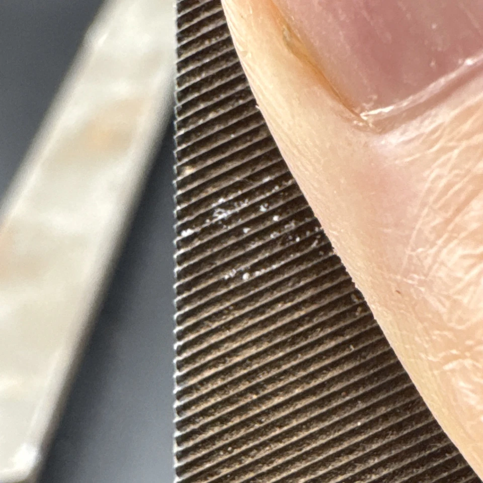 Vintage Heller Nucut USA File Flat BD Wooden Double Sided With 2 Files📦 - Image 3 of 4