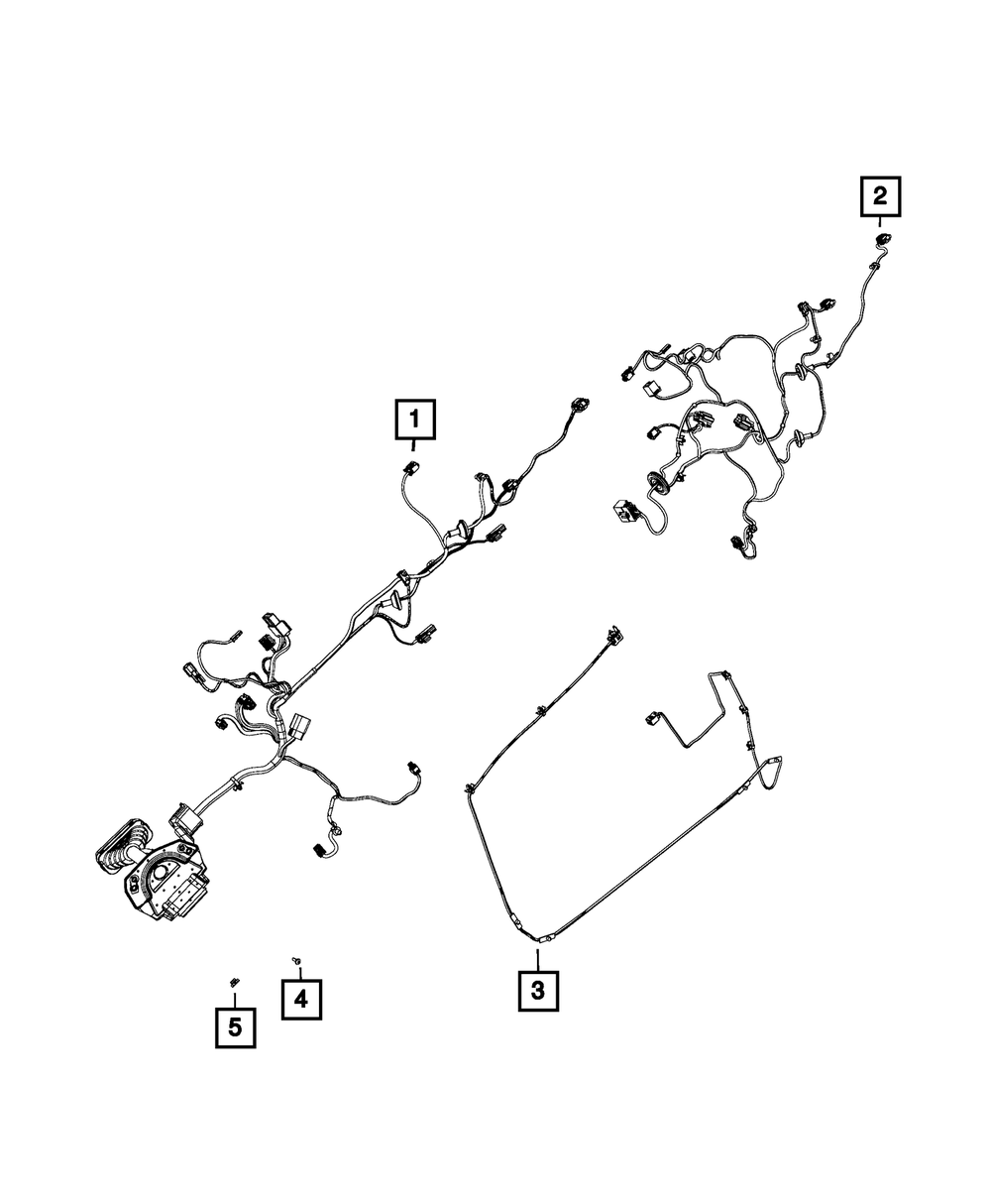 Genuine Mopar Front Door Wiring Left 68160019AG