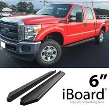 APS Running Board Black 6" Fit Ford F250 F350 SuperDuty Crew Cab 99-16