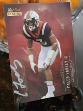🚨 2021 WILD CARD MATTE RED ON CARD AUTOGRAPHED - CALEB FARLEY 4/35 📢 
