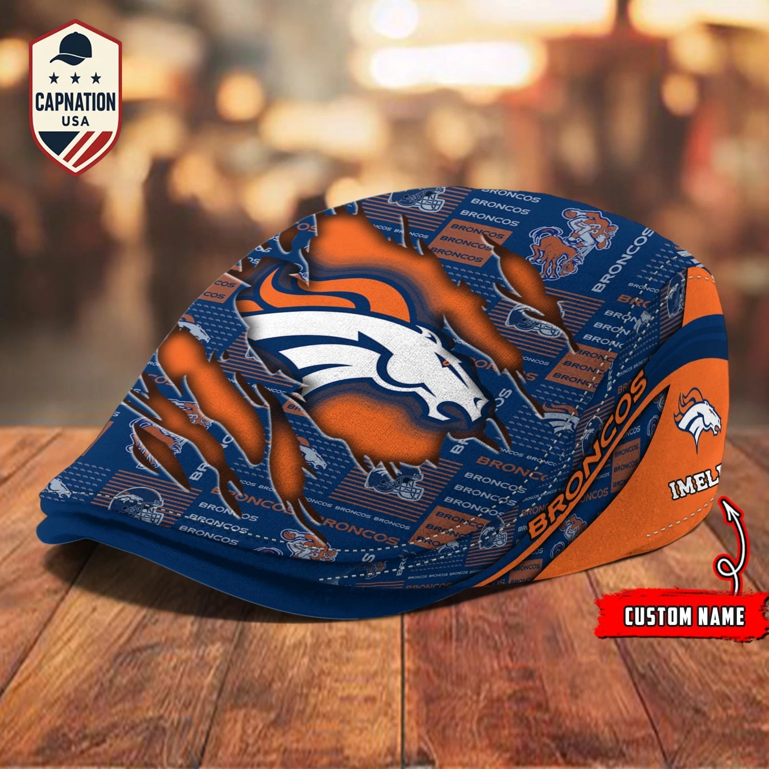 Denver-Broncos Jeff Cap football Newsboy Cap Golf Cap Driving Hat for Men