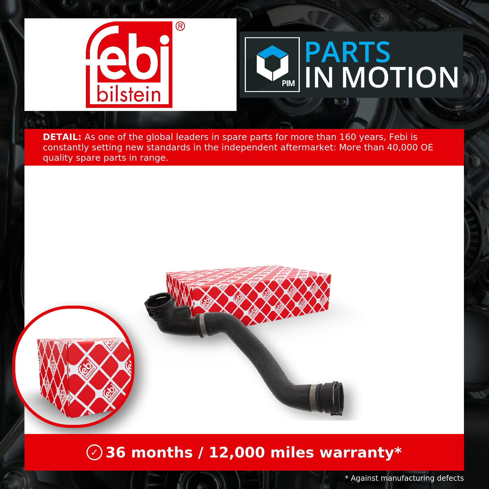Radiator Hose 45815 Febi Coolant 11537500734 11537508688 Top Quality Guaranteed