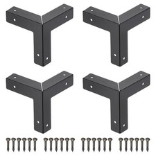33x33x33mm Metal Box Corner Protectors Edge Guard Black 4pcs