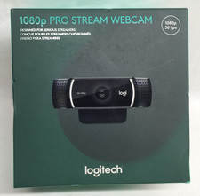 Logitech 1080p Pro Stream Webcam Full HD 30FPS Auto Light Dual Mics NEW Sealed