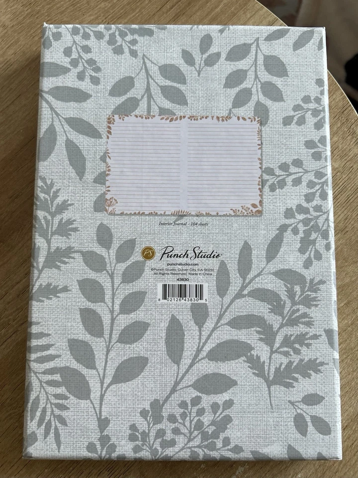 Hermosos juegos de diario y bolígrafo Punch Studio colores otoñales con bolígrafo color oro rosa Foto 2 de 3