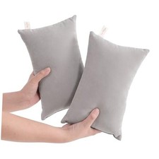 Tiny Pillows, Down Alternative 7"x11" Microfiber Mini Pillow 11"x7" Light Grey
